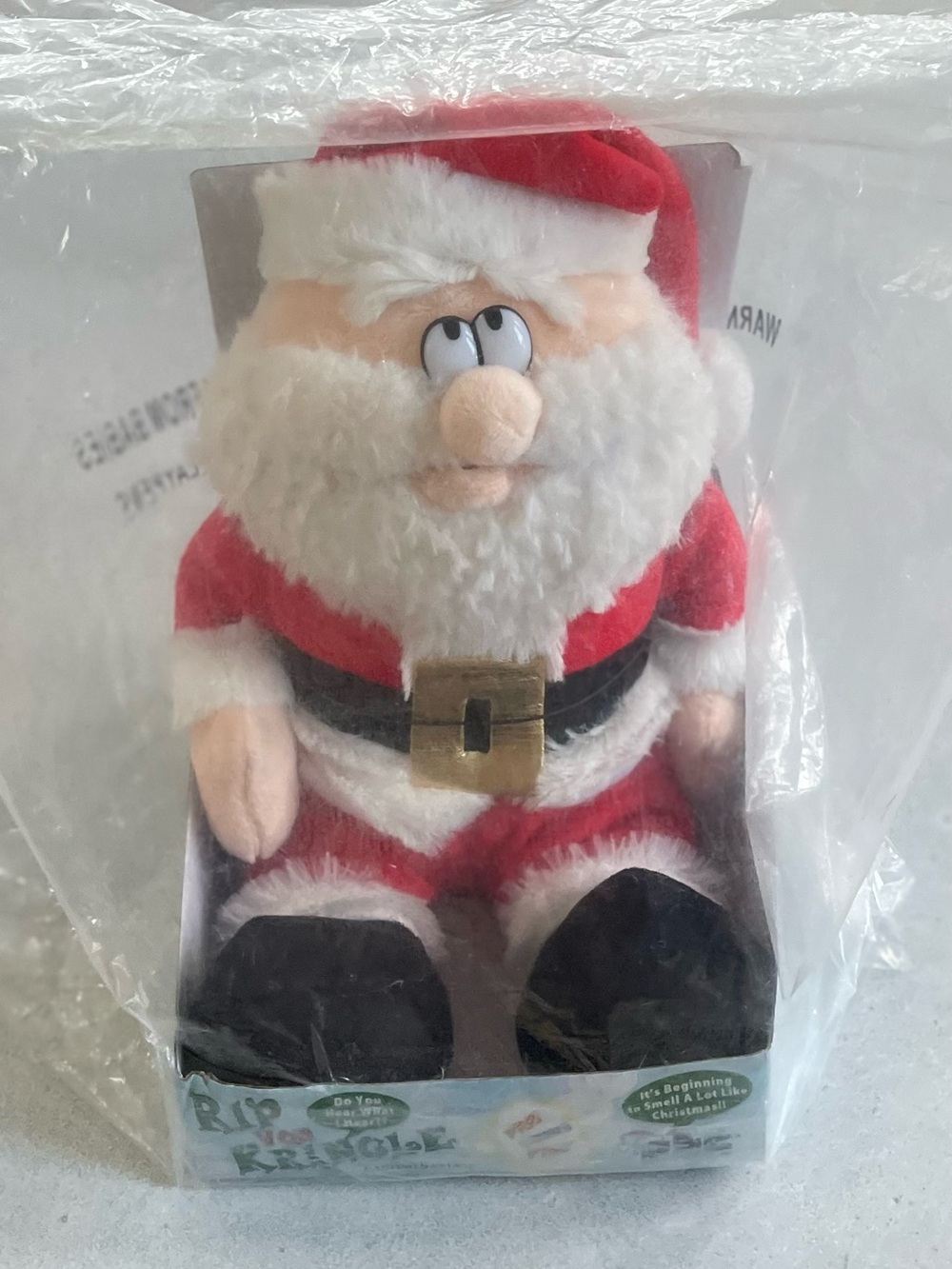 New Rip Von Kringle Farting Santa Toy PBC International Novelty White Elephant
